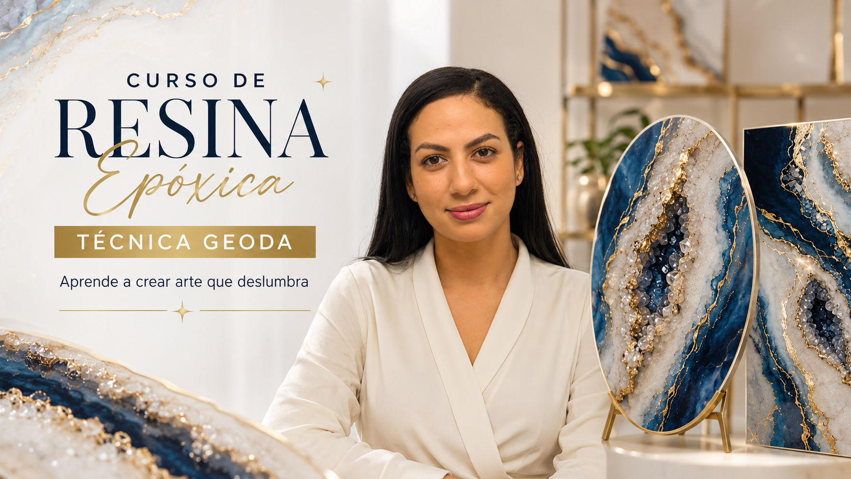 Curso de resina epoxica - Técnica Geoda